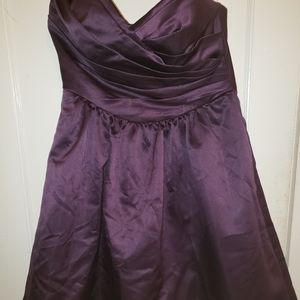 David's Bridal Purple Cocktail Dress